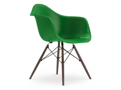Eames Plastic Armchair RE DAW Vert|Sans rembourrage|Sans rembourrage|Version standard - 43 cm|Érable foncé
