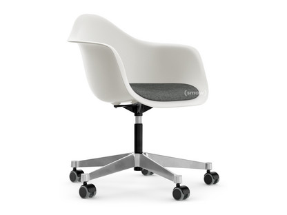 Eames Plastic Armchair RE PACC Blanc|Avec coussin d'assise|Nero / ivoire