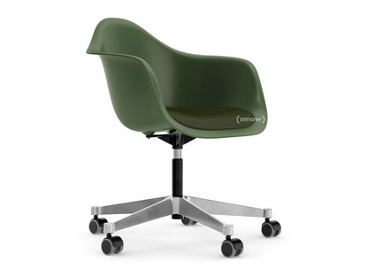 Eames Plastic Armchair RE PACC Forêt RE|Avec coussin d'assise|Nero / forêt