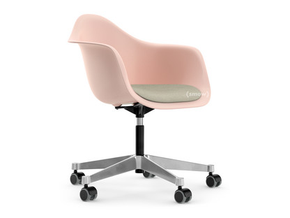 Eames Plastic Armchair RE PACC Rose pâle RE|Avec coussin d'assise|Gris chaud / ivoire