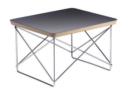 LTR Occasional Table Stratifié haute pression (HPL), noir|Poli chromé