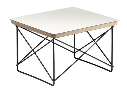 LTR Occasional Table Stratifié haute pression (HPL), blanc|Revêtement thermolaqué noir basic