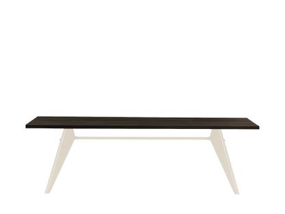 EM Table 240 x 90 cm|Chêne foncé, vernis de protection|Écru