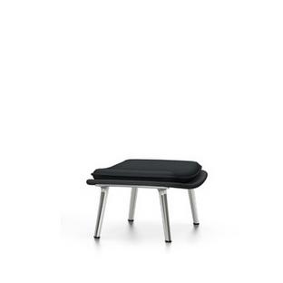 Slow Chair Ottoman Piétement poli|Noir