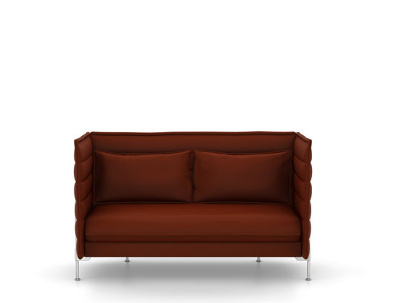 Alcove Sofa 2 places (H94 x L164 x P84 cm)|Laser|Rouge/marron marais