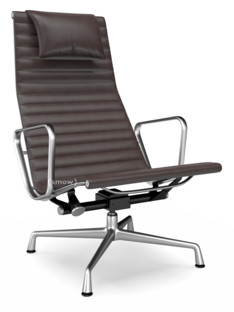 Aluminium Chair EA 124 Poli|Cuir (Standard)|Chocolat