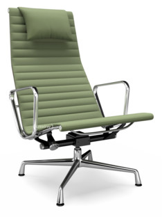 Aluminium Chair EA 124 Chromé|Hopsak|Ivoire / forêt