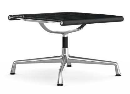 Aluminium Chair EA 125 Piétement poli|Cuir (Standard)|Asphalte