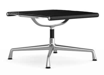 Aluminium Chair EA 125 Piétement poli|Cuir (Standard)|Nero