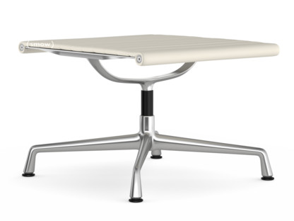 Aluminium Chair EA 125 Piétement poli|Cuir Premium F|Neige