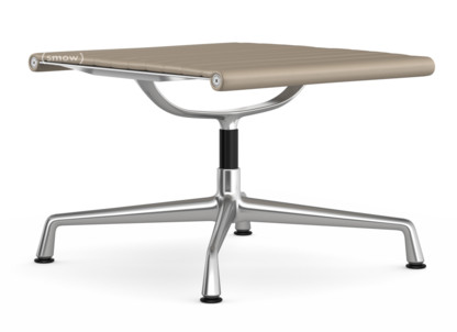 Aluminium Chair EA 125 Piétement poli|Cuir (Standard)|Sable
