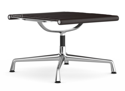 Aluminium Chair EA 125 Piétement chromé|Cuir (Standard)|Chocolat