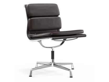 Soft Pad Chair EA 205 Chromé|Cuir Premium F chocolat, Plano marron