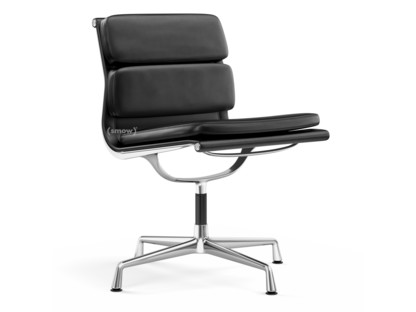 Soft Pad Chair EA 205 Chromé|Cuir Premium F nero, Plano nero