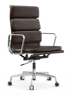 Soft Pad Chair EA 219 Poli|Cuir Standard châtaigne, Plano marron