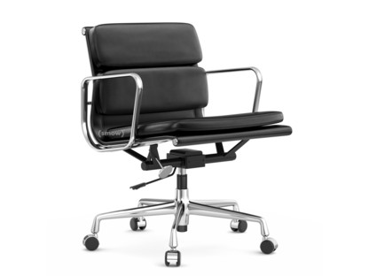 Soft Pad Chair EA 217 Chromé|Cuir Premium F nero, Plano nero
