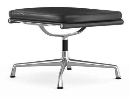 Soft Pad Chair EA 223 Piétement poli|Cuir Premium F asphalte, Plano gris foncé