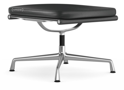 Soft Pad Chair EA 223 Piétement poli|Cuir standard asphalt, Plano gris foncé