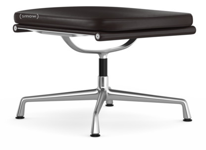 Soft Pad Chair EA 223 Piétement poli|Cuir Standard chocolat, Plano marron
