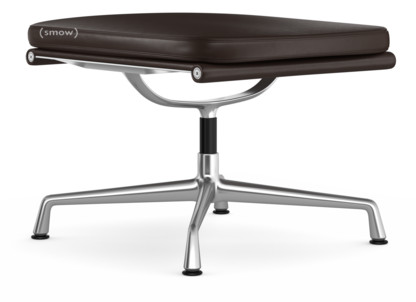 Soft Pad Chair EA 223 Piétement poli|Cuir Standard châtaigne, Plano marron