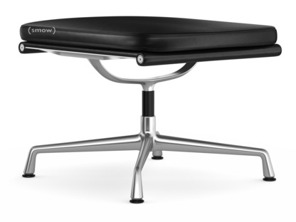 Soft Pad Chair EA 223 Piétement poli|Cuir Premium F nero, Plano nero