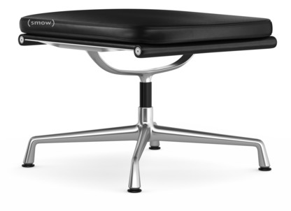 Soft Pad Chair EA 223 Piétement poli|Cuir Standard nero, Plano nero