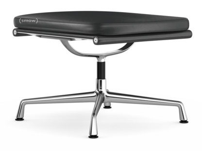 Soft Pad Chair EA 223 Piétement chromé|Cuir Premium F asphalte, Plano gris foncé