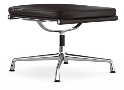 Soft Pad Chair EA 223 Piétement chromé|Cuir Standard chocolat, Plano marron
