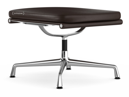 Soft Pad Chair EA 223 Piétement chromé|Cuir Premium F châtaigne, Plano marron