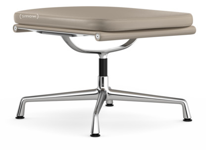 Soft Pad Chair EA 223 Piétement chromé|Cuir Standard sable, Plano gris mauve 