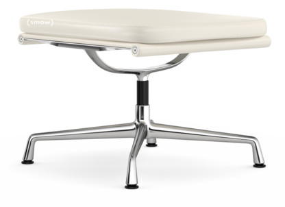 Soft Pad Chair EA 223 Piétement chromé|Cuir Standard neige, Plano blanc