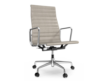 Aluminium Chair EA 119 Poli|Cuir Premium F|Sable