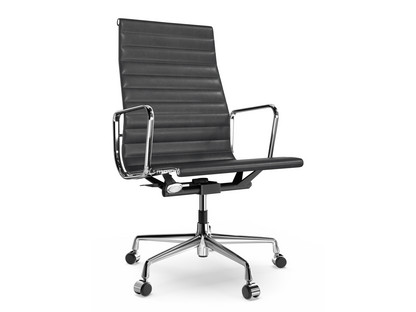 Aluminium Chair EA 119 Chromé|Cuir (Standard)|Asphalte
