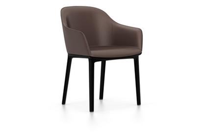 Softshell Chair avec piètement à 4 pieds Basic dark|Cuir (Standard)|Marron