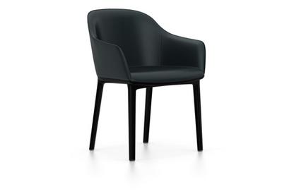 Softshell Chair avec piètement à 4 pieds Basic dark|Cuir (Standard)|Nero