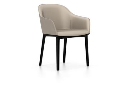 Softshell Chair avec piètement à 4 pieds Basic dark|Cuir (Standard)|Sable