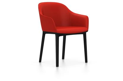 Softshell Chair avec piètement à 4 pieds Basic dark|Plano|Rouge coquelicot