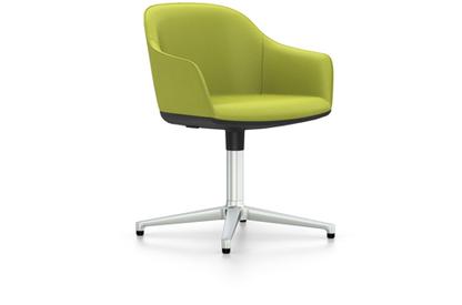 Softshell Chair avec piètement à 4 branches Aluminium poli|Plano|Avocat
