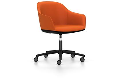 Softshell Chair avec piètement à 5 branches Basic dark fintion époxy (lisse)|Plano|Orange
