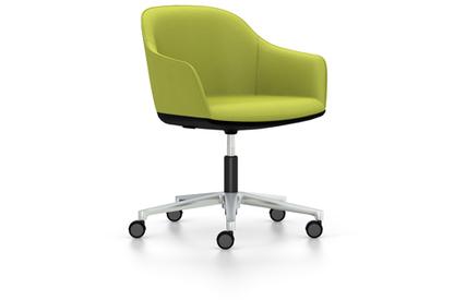 Softshell Chair avec piètement à 5 branches Aluminium poli|Plano|Avocat