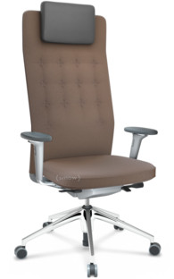 ID Trim L Mécanisme Flowmotion avec réglage de la profondeur d'assise|Avec accotoirs 3D|Soft grey|Tissu Plano coffee