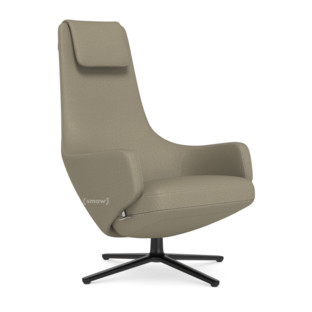 Repos Fauteuil Repos|Tissu Dumet mélange beige|41 cm|Noir basic