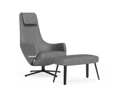 Repos Fauteuil Repos & Panchina|Tissu Dumet gris sierra mélange|41 cm|Noir basic