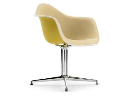 Eames Plastic Armchair RE DAL Moutarde|Rembourrage intégral|Moutarde / ivoire