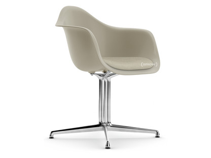 Eames Plastic Armchair RE DAL Galet|Avec coussin d'assise|Gris chaud / ivoire