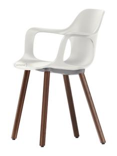Chaise HAL Armchair Wood Coton blanc|Chêne massif foncé avec vernis de protection