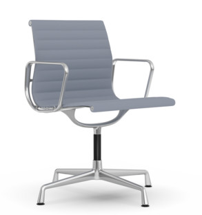 Aluminium Chair EA 103 / EA 104 EA 103 - non-pivotante|Bleu foncé / ivoire|Poli