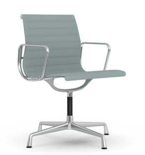 Aluminium Chair EA 103 / EA 104 EA 103 - non-pivotante|Bleu glacier / ivoire|Poli