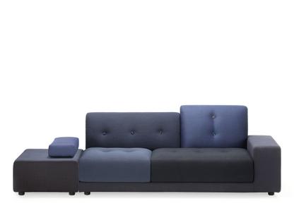 Polder Sofa Accotoir à droite|Combinaison de tissus night blue