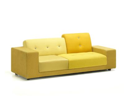 Polder Compact Sans repose-pieds|Accotoir à gauche|Combinaison de tissus golden yellow